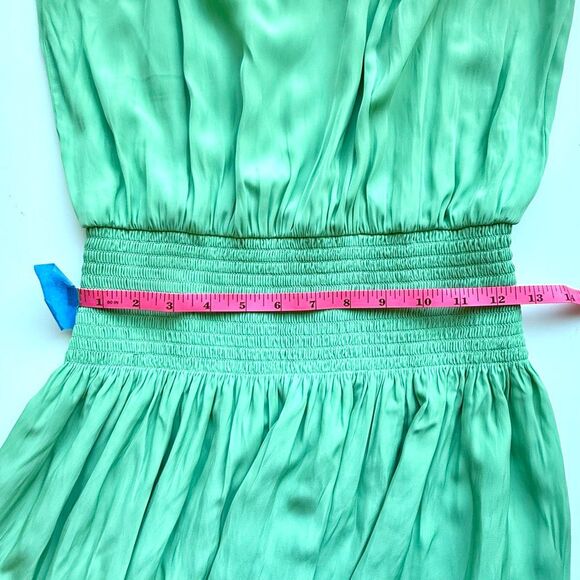 NWT Ramy Brook Alexa Smocked Mini Dress in light green. Size S - Picture 10 of 11